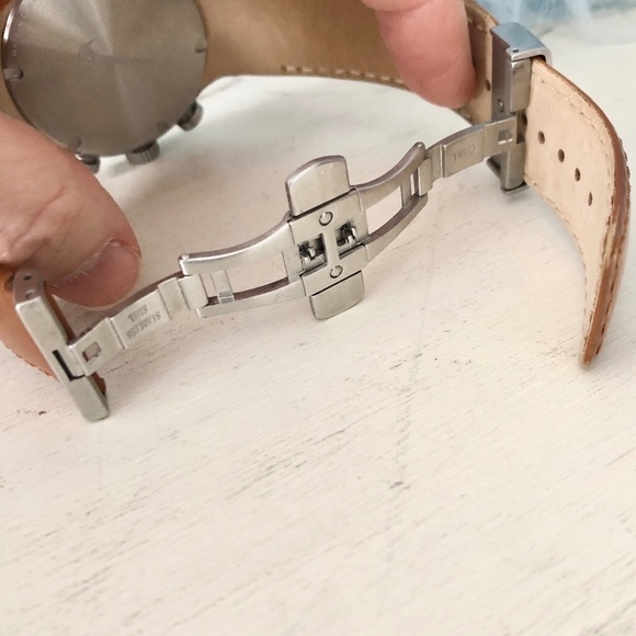 NIKE HERITAGE Chronograph‎ Vintage, Y2K, Mens Wrist Watch, Leather Strap, RARE - Picture 14 of 16